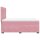 vidaXL Boxspringbett mit Matratze Rosa 160x200 cm Samt