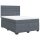 vidaXL Boxspringbett mit Matratze Dunkelgrau 160x200 cm Samt