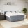 vidaXL Boxspringbett mit Matratze Dunkelgrau 180x200 cm Samt