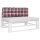 vidaXL Palettenkissen Rot Karomuster 120x40x12 cm Stoff