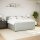 vidaXL Boxspringbett mit Matratze Hellgrau 180x200 cm Samt