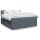 vidaXL Boxspringbett mit Matratze Dunkelgrau 180x200 cm Samt