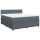 vidaXL Boxspringbett mit Matratze Dunkelgrau 180x200 cm Samt