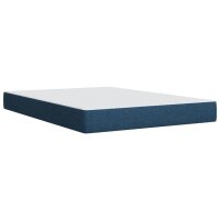 vidaXL Boxspringbett mit Matratze Blau 140x200 cm Stoff