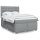 vidaXL Boxspringbett mit Matratze Hellgrau 140x200 cm Stoff