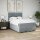 vidaXL Boxspringbett mit Matratze Hellgrau 140x200 cm Stoff