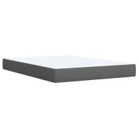 vidaXL Boxspringbett mit Matratze Dunkelgrau 160x200 cm Stoff