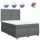 vidaXL Boxspringbett mit Matratze Dunkelgrau 160x200 cm Stoff