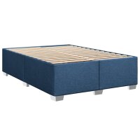 vidaXL Boxspringbett mit Matratze Blau 140x200 cm Stoff