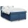 vidaXL Boxspringbett mit Matratze Blau 140x200 cm Stoff