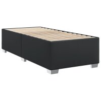 vidaXL Boxspringbett mit Matratze Schwarz 80x200 cm Kunstleder