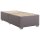 vidaXL Boxspringbett mit Matratze Grau 90x190 cm Kunstleder