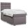 vidaXL Boxspringbett mit Matratze Grau 90x190 cm Kunstleder