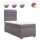 vidaXL Boxspringbett mit Matratze Grau 90x190 cm Kunstleder