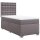 vidaXL Boxspringbett mit Matratze Grau 90x190 cm Kunstleder