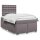 vidaXL Boxspringbett mit Matratze Grau 120x190 cm Kunstleder