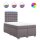 vidaXL Boxspringbett mit Matratze Grau 120x190 cm Kunstleder