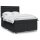 vidaXL Boxspringbett mit Matratze Schwarz 160x200 cm Kunstleder