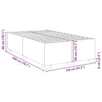 vidaXL Bettgestell Cappuccino-Braun 120x200 cm Kunstleder