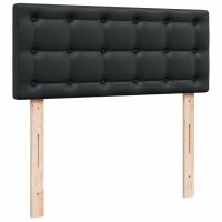 vidaXL Boxspringbett mit Matratze Schwarz 120x190 cm Kunstleder