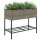 vidaXL Hochbeete mit Ablage 2 Stk. Grau 90x40x75 cm Poly Rattan