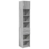 vidaXL Hochschrank Schmal Grau Sonoma 40x42,5x225 cm Holzwerkstoff