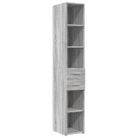 vidaXL Hochschrank Schmal Grau Sonoma 30x42,5x225 cm Holzwerkstoff