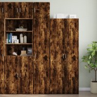 vidaXL Hochschrank Schmal Räuchereiche 40x42,5x225...