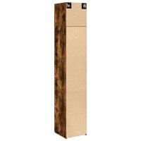 vidaXL Hochschrank Schmal R&auml;uchereiche 40x42,5x225 cm Holzwerkstoff