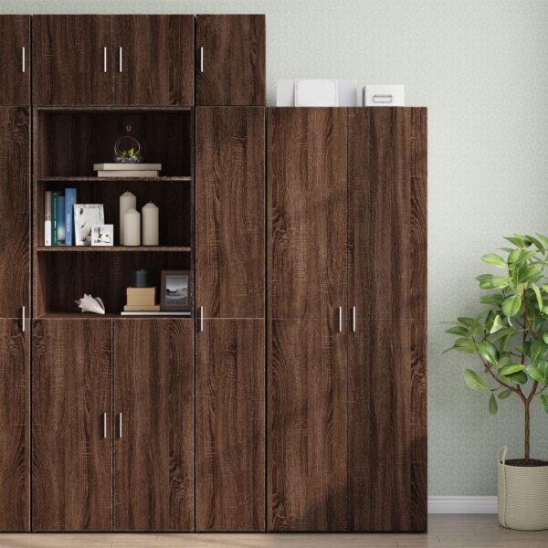 vidaXL Hochschrank Schmal Eichen-Optik 30x42,5x225 cm Holzwerkstoff