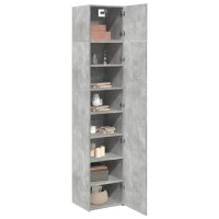 vidaXL Hochschrank Schmal Betongrau 45x42,5x225 cm Holzwerkstoff