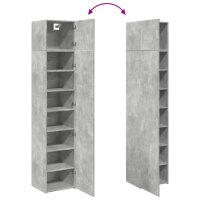 vidaXL Hochschrank Schmal Betongrau 45x42,5x225 cm Holzwerkstoff