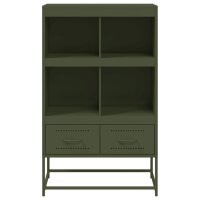 vidaXL Highboard Olivgr&uuml;n 68,5x39x111,5 cm Kaltgewalzter Stahl