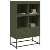 vidaXL Highboard Olivgr&uuml;n 68,5x39x111,5 cm Kaltgewalzter Stahl