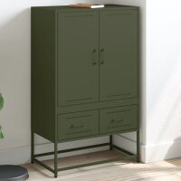 vidaXL Highboard Olivgrün 68x39x111,5 cm...