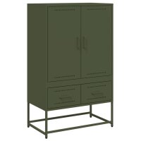 vidaXL Highboard Olivgrün 68x39x111,5 cm...