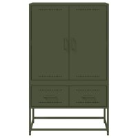 vidaXL Highboard Olivgr&uuml;n 68x39x111,5 cm Kaltgewalzter Stahl