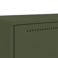 vidaXL Highboard Olivgr&uuml;n 68x39x111,5 cm Kaltgewalzter Stahl