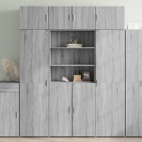 vidaXL Hochschrank Grau Sonoma 80x42,5x225 cm Holzwerkstoff