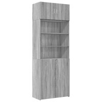 vidaXL Hochschrank Grau Sonoma 80x42,5x225 cm Holzwerkstoff