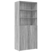 vidaXL Hochschrank Grau Sonoma 80x42,5x225 cm Holzwerkstoff