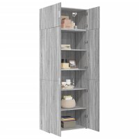 vidaXL Hochschrank Grau Sonoma 80x42,5x225 cm Holzwerkstoff