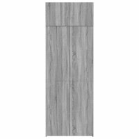 vidaXL Hochschrank Grau Sonoma 80x42,5x225 cm Holzwerkstoff