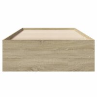 vidaXL Bettgestell Sonoma-Eiche 100x200 cm Holzwerkstoff