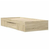 vidaXL Bettgestell Sonoma-Eiche 90x200 cm Holzwerkstoff