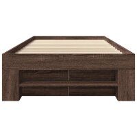 vidaXL Bettgestell Braun Eichen-Optik 90x190 cm Holzwerkstoff