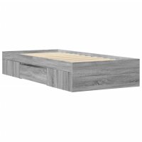 vidaXL Bettgestell Grau Sonoma 75x190 cm Holzwerkstoff