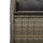 vidaXL 5-tlg. Garten-Bistro-Set mit Kissen Grau Poly Rattan