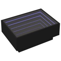 vidaXL LED-Couchtisch Schwarz 70x50x30 cm Holzwerkstoff