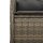 vidaXL 5-tlg. Garten-Bistro-Set mit Kissen Grau Poly Rattan